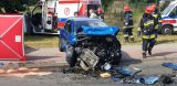 czołowe zderzenie pojazdów na ul. Dzierżonia