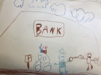 rysunek przedszkolaka - bank